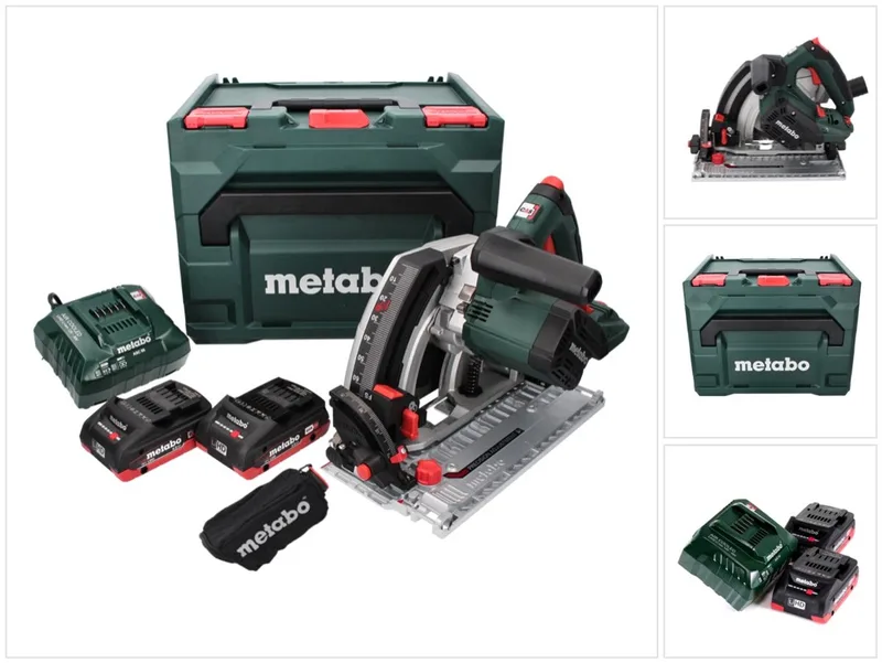 KT 18 LTX 66 BL accu invalcirkelzaag 18 V 165 mm + 2x accu 4.0 Ah + lader + metaBOX de Metabo – image du produit