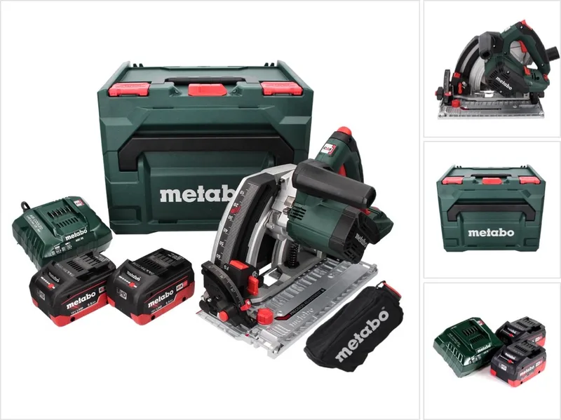 KT 18 LTX 66 BL accu invalcirkelzaag 18 V 165 mm + 2x accu 5,5 Ah + lader + metaBOX de Metabo – image du produit