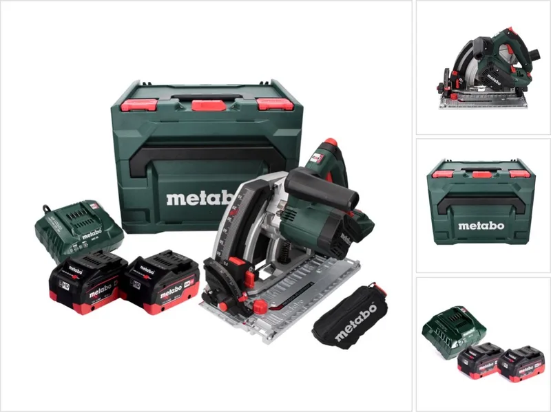 KT 18 LTX 66 BL accu invalcirkelzaag 18 V 165 mm + 2x accu 8.0 Ah + lader + metaBOX de Metabo – image du produit