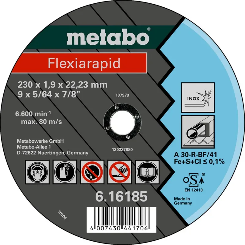Metabo 616183000 Trennscheibe gerade 150 mm 25 St. Blech, Profile by Metabo – product image