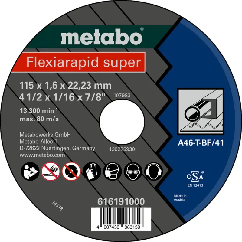 Metabo 616191000 Trennscheibe gerade 115 mm 25 St. Blech, Profile by Metabo – product image