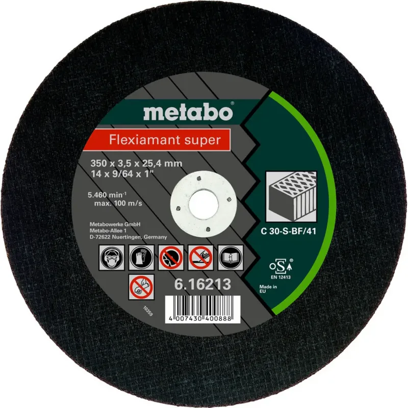 Metabo 616213000 Trennscheibe gerade 350 mm 10 St. Naturstein, Kunststein, NE-Metalle de Metabo – image du produit