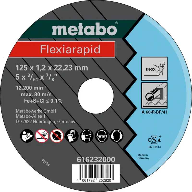 Metabo 616232000 Trennscheibe 125 mm 25 St. Edelstahl (rostfrei) von Metabo – Produktbild