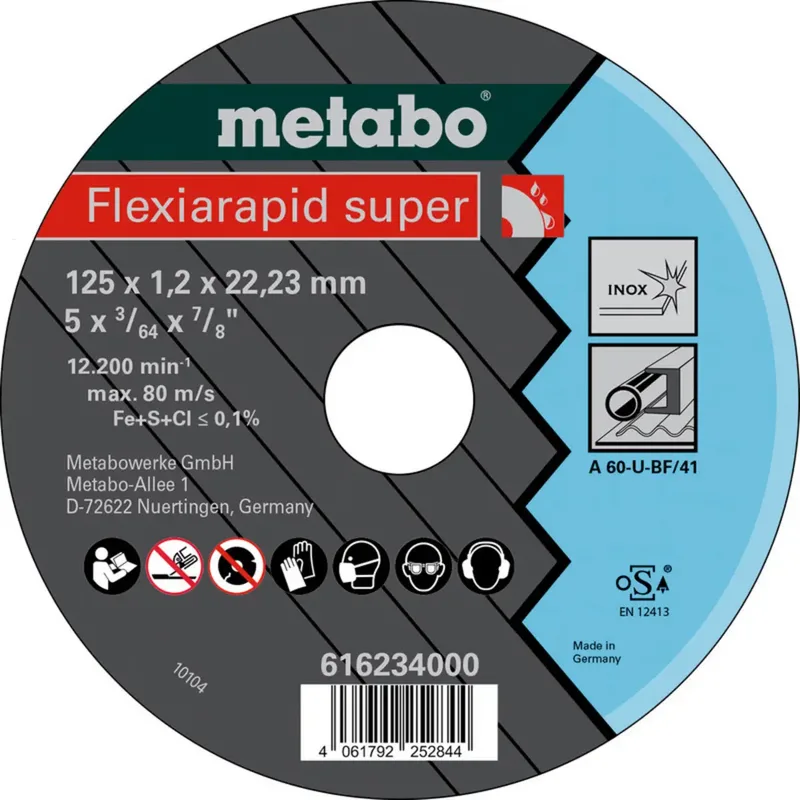 Metabo 616234000 Trennscheibe 125 mm 25 St. Edelstahl (rostfrei) von Metabo – Produktbild