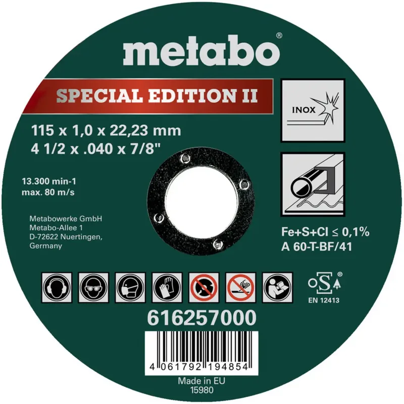 Metabo 616257000 Trennscheibe gerade 115 mm 1 St. by Metabo – product image