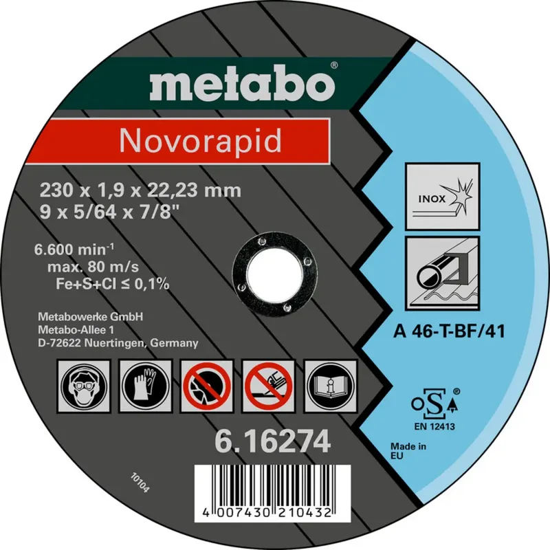 Metabo 616273000 Trennscheibe gerade 180 mm 25 St. Blech, Profile by Metabo – product image