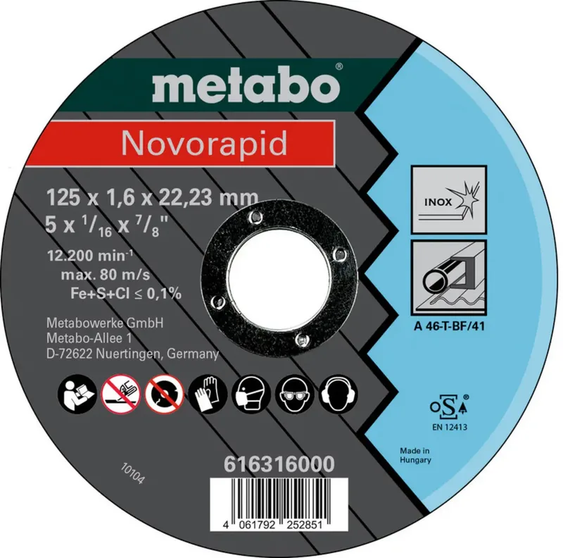 Metabo 616316000 Trennscheibe 125 mm 25 St. Blech von Metabo – Produktbild