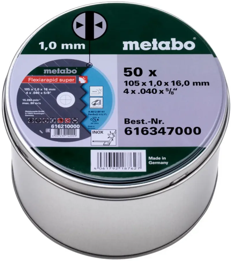 Metabo 616347000 Trennscheibe gerade 105 mm 1 St. Blech by Metabo – product image