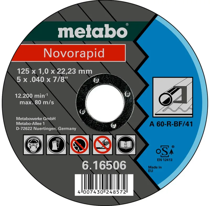 Metabo 616506000 Trennscheibe gerade 125 mm 25 St. Blech, Profile von Metabo – Produktbild
