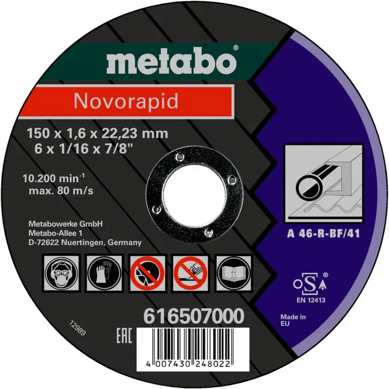 Metabo 616507000 Trennscheibe gerade 150 mm 25 St. Blech, Profile van Metabo – productafbeelding