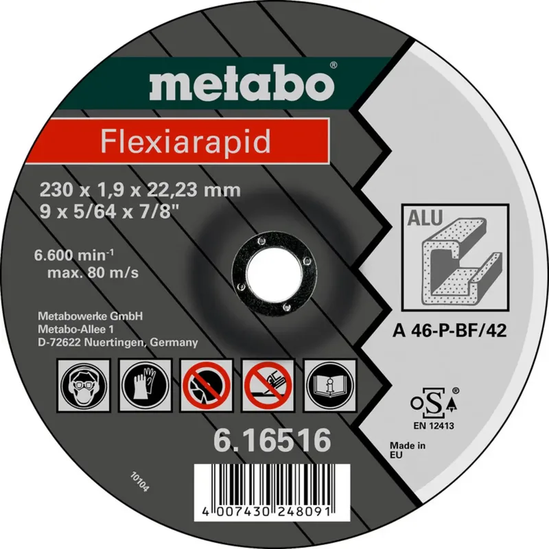 Metabo 616513000 Trennscheibe gerade 125 mm 25 St. Aluminium, NE-Metalle, Kupfer, Messing, Bronze de Metabo – image du produit