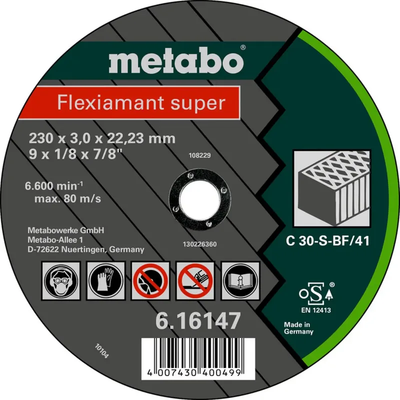 Metabo 616733000 Trennscheibe gerade 125 mm 25 St. Naturstein, Kunststein de Metabo – image du produit