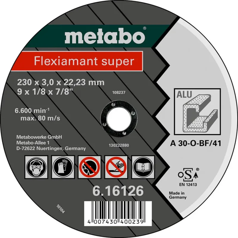 Metabo 616752000 Trennscheibe gerade 125 mm 25 St. Aluminium, NE-Metalle, Kupfer, Messing, Bronze de Metabo – image du produit