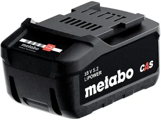 Metabo 625028000 Li-Power Akkupack 18 V - 5,2 Ah AIR COOLED Batterie pour outil 18 V 5.2 Ah Li-Ion de Metabo – image du produit 1 sur 2
