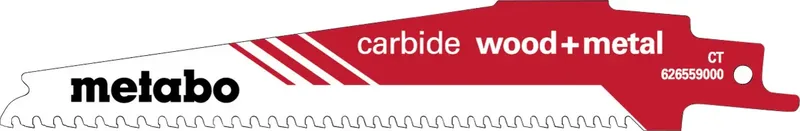 Metabo 626559000 Säbelsägeblatt carbide wood + metal 150 x 1,25 mm (626559000) Sägeblatt-Länge 150 mm 1 St. von Metabo – Produktbild