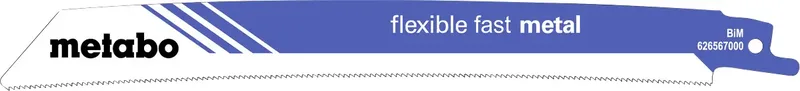 Metabo 626567000 5 Säbelsägeblätter flexible fast metal 225 x 0,9 mm (626567000) Sägeblatt-Länge 225 mm 5 St. von Metabo – Produktbild