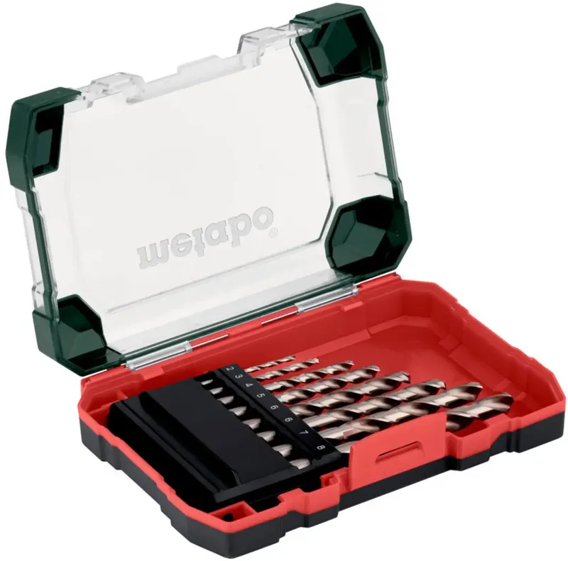Metabo 626695000 HSS-G Metall-Spiralbohrer-Set 8teilig 2 mm, 3 mm, 4 mm, 5 mm, 6 mm, 7 mm, 8 mm DIN 338 1 Set de Metabo – image du produit