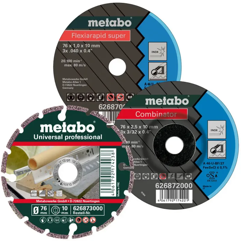 Metabo 626879000 Trennscheibe gerade 76 mm 3 St. de Metabo – image du produit