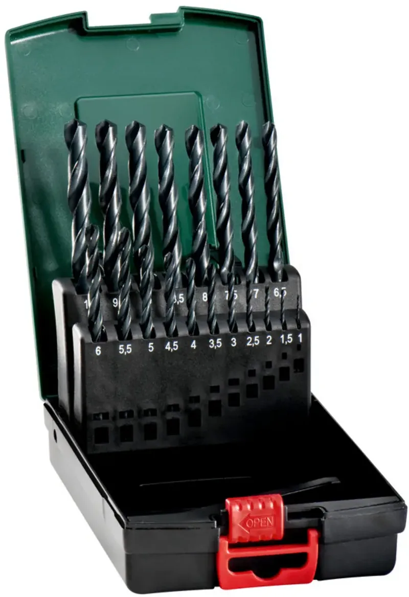 Metabo 627666000 Metall-Spiralbohrer-Set 19teilig 1 mm, 1.5 mm, 2 mm, 2.5 mm, 3 mm, 3.5 mm, 4 mm, 4.5 mm, 5 mm, 5.5 mm, 6 mm, 6.5 mm, 7 mm, 7.5 mm, 8 mm, 8.5 de Metabo – image du produit