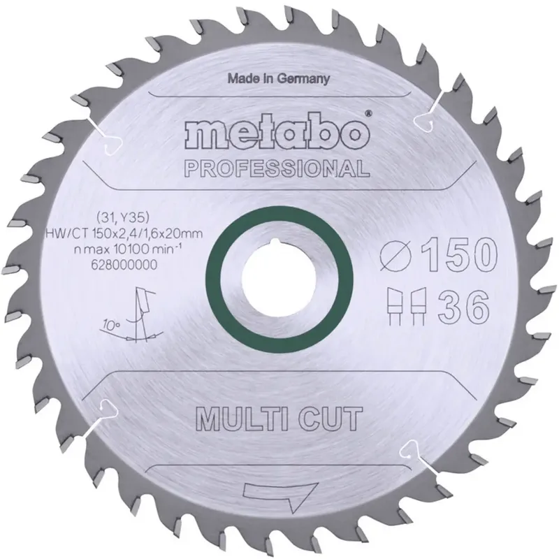 Metabo 628000000 Kreissägeblatt 150 mm 1 St. van Metabo – productafbeelding