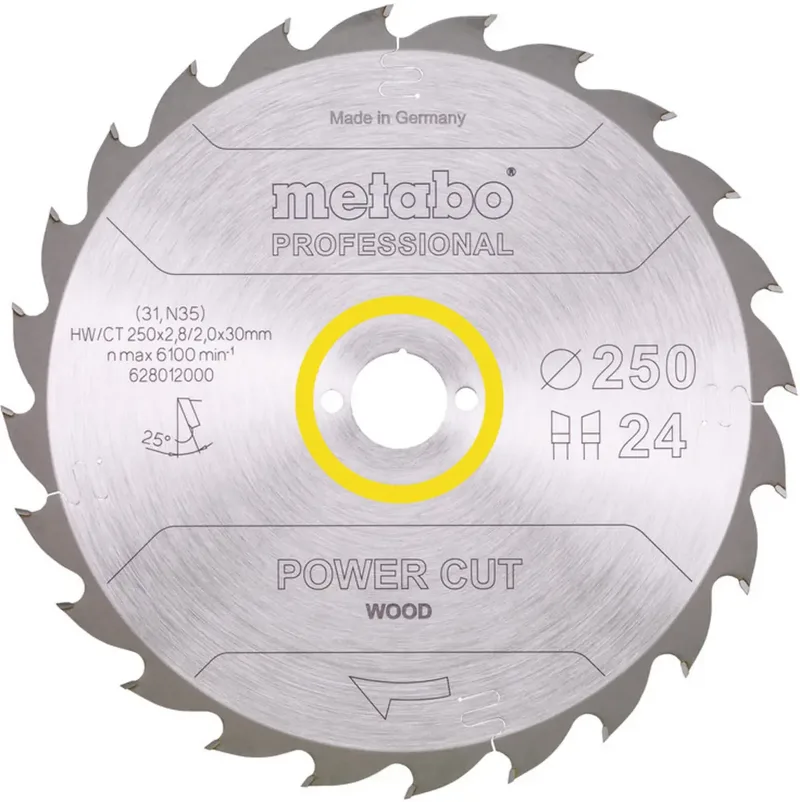 Metabo 628012000 Kreissägeblatt 250 mm 1 St. von Metabo – Produktbild