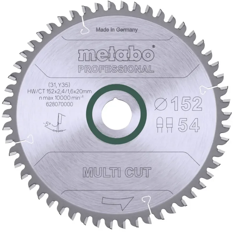 Metabo 628070000 Kreissägeblatt 152 mm 1 St. de Metabo – image du produit