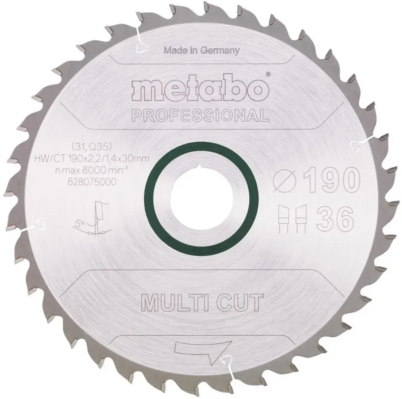 Metabo 628075000 Kreissägeblatt 190 mm 1 St. by Metabo – product image