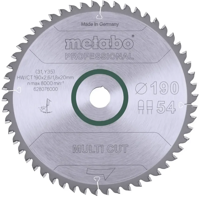 Metabo 628076000 Kreissägeblatt 190 mm 1 St. von Metabo – Produktbild