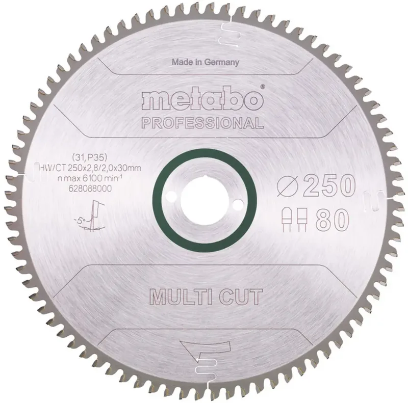 Metabo 628088000 Kreissägeblatt 250 mm 1 St. de Metabo – image du produit