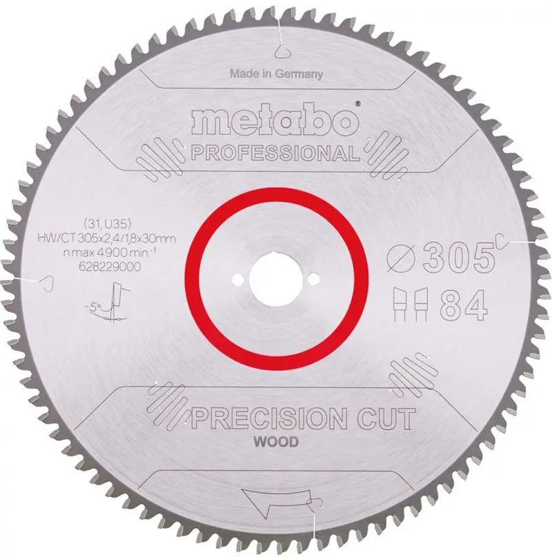 Metabo 628229000 Lame de scie circulaire 305 mm Nombre de dents: 84 1 pc(s) de Metabo – image du produit