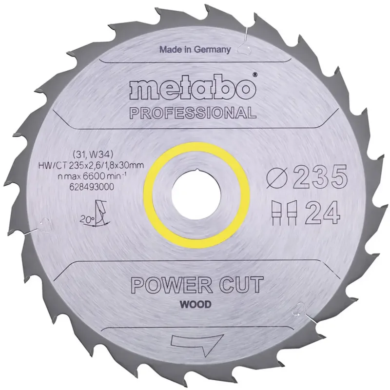 Metabo 628493000 Kreissägeblatt 235 x 30 x 2.6 mm Zähneanzahl: 24 1 St. by Metabo – product image