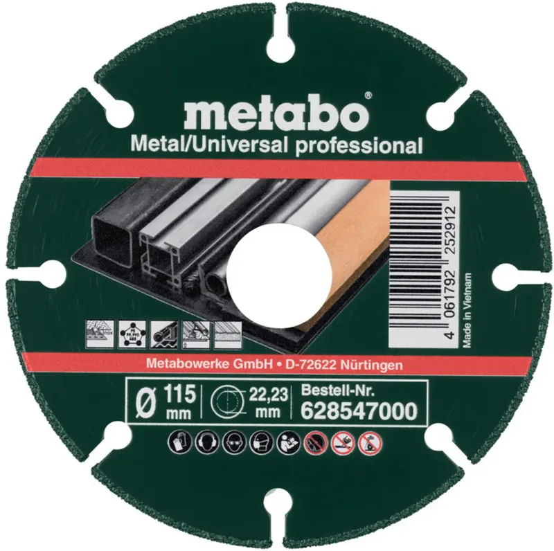Metabo 628547000 Diamanttrennscheibe 115 mm 10 St. Metall (verzinkt) de Metabo – image du produit
