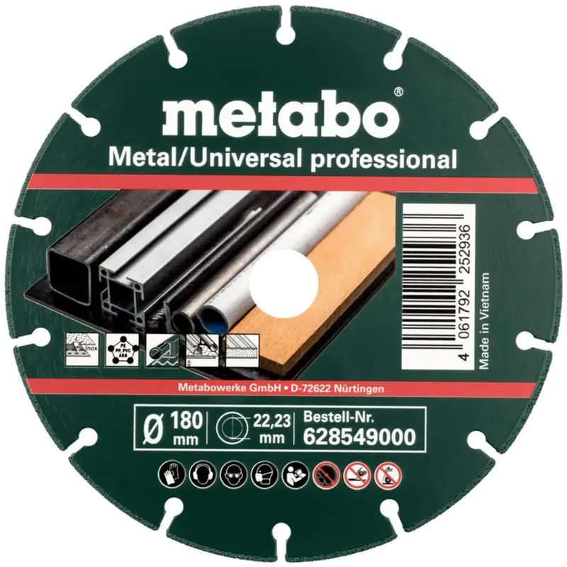 Metabo 628549000 Disque à tronçonner diamanté 180 mm 10 pc(s) métal (galvanisé) de Metabo – image du produit