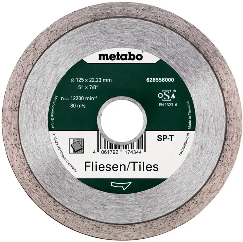 Metabo 628556000 Diamanttrennscheibe Durchmesser 125 mm Bohrungs-Ø 22.23 mm Fliesen 1 St. de Metabo – image du produit