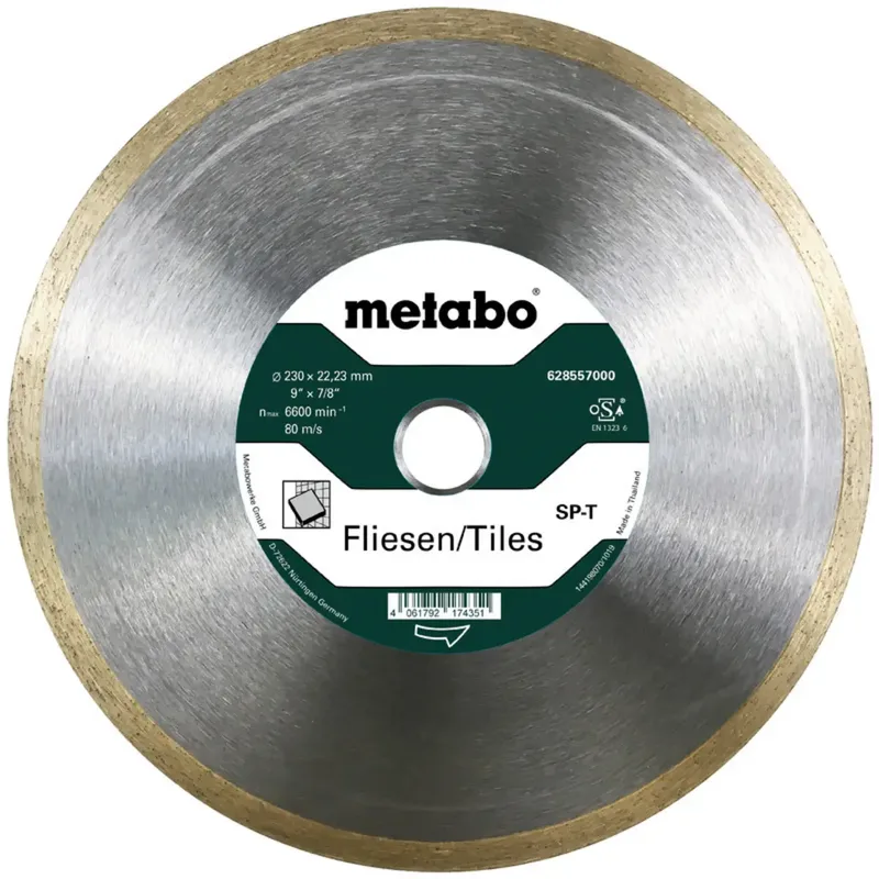 Metabo 628557000 Diamanttrennscheibe Durchmesser 230 mm Bohrungs-Ø 22.23 mm Fliesen 1 St. von Metabo – Produktbild