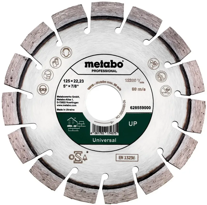 Metabo 628559000 Diamanttrennscheibe Durchmesser 125 mm Bohrungs-Ø 22.23 mm 1 St. von Metabo – Produktbild