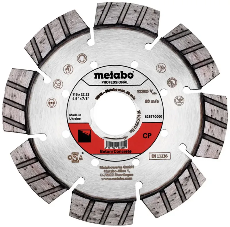 Metabo 628570000 Diamanttrennscheibe Durchmesser 115 mm Bohrungs-Ø 22.23 mm 1 St. by Metabo – product image