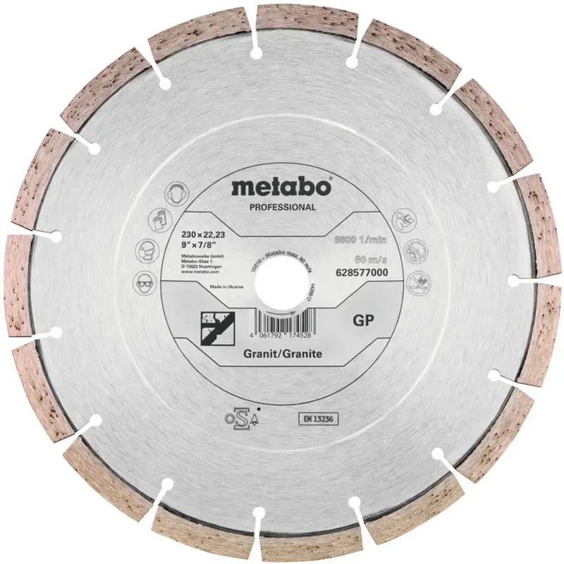 Metabo 628577000 Diamanttrennscheibe Durchmesser 230 mm Bohrungs-Ø 22.23 mm 1 St. by Metabo – product image