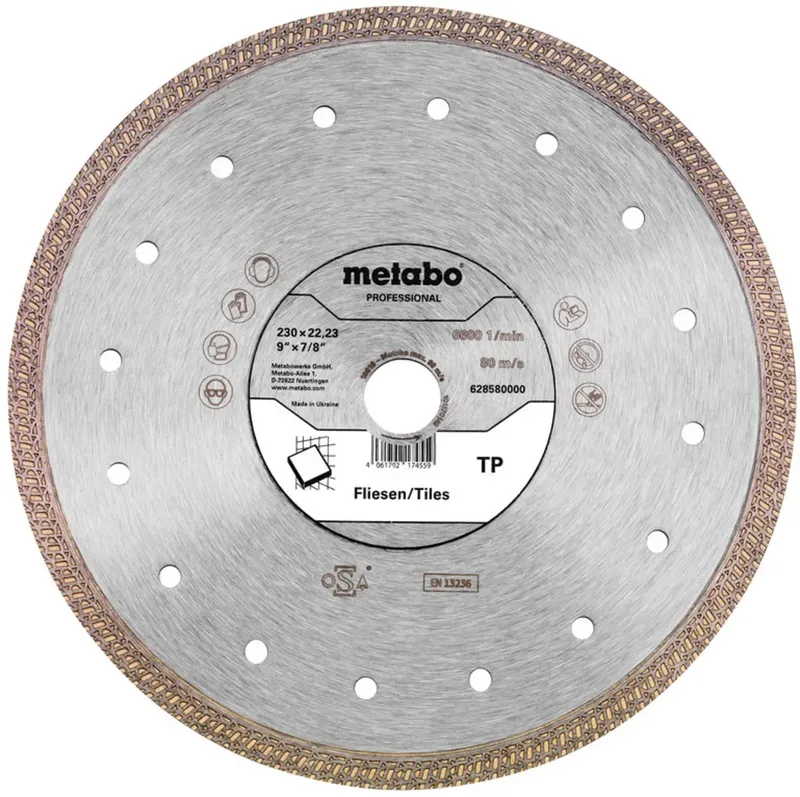 Metabo 628580000 Diamanttrennscheibe Durchmesser 230 mm Bohrungs-Ø 22.23 mm 1 St. von Metabo – Produktbild