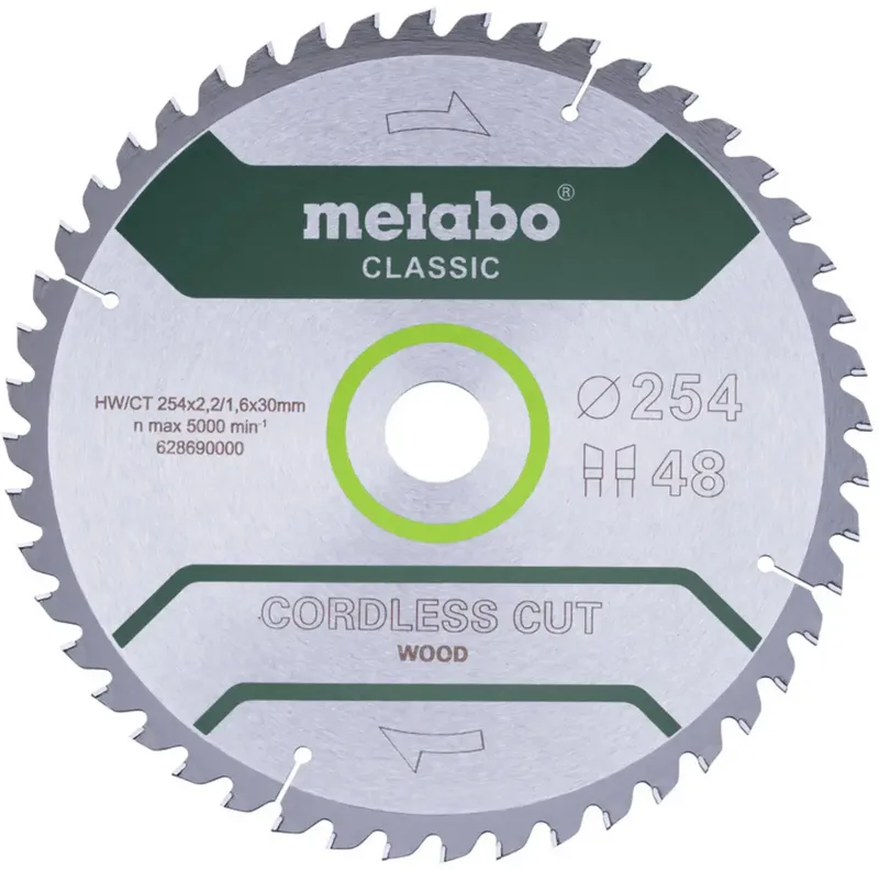 Metabo 628691000 Lame de scie circulaire 254 x 30 mm Nombre de dents: 48 1 pc(s) de Metabo – image du produit