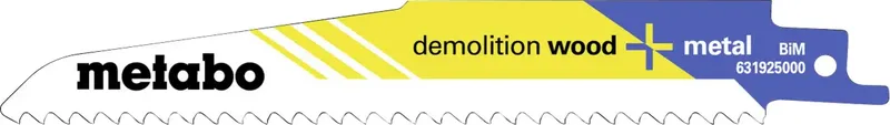Metabo 631925000 5 Säbelsägeblätter demolition wood + metal 150 x 1,6 mm (631925000) 5 St. von Metabo – Produktbild