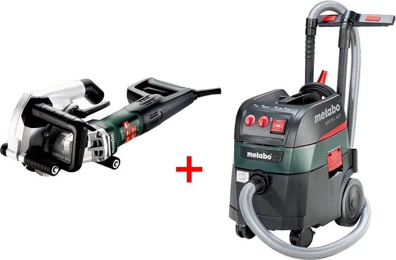 MFE 40 Muursleuffrees 1900 watt 40mm diepte met 125mm schijven + ASR 35 L ACP Bouwstofzuiger de Metabo – image du produit