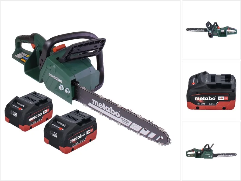 MS 36-18 LTX BL 40 Accu-kettingzaag 36 V ( 2x 18 V ) 40 cm 22 m/s borstelloos + 2x accu 5,5 Ah - zonder lader von Metabo – Produktbild