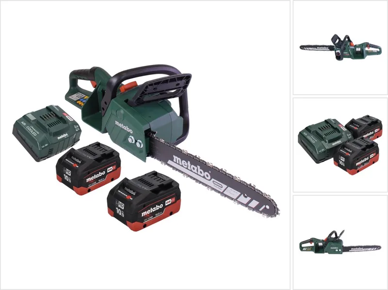 MS 36-18 LTX BL 40 Accu-kettingzaag 36 V ( 2x 18 V ) 40 cm 22 m/s borstelloos + 2x accu 10.0 Ah + lader de Metabo – image du produit