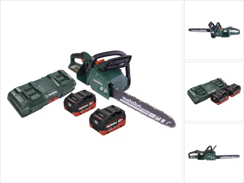 MS 36-18 LTX BL 40 Accu-kettingzaag 36 V ( 2x 18 V ) 40 cm 22 m/s borstelloos + 2x accu 8.0 Ah + dubbele lader de Metabo – image du produit