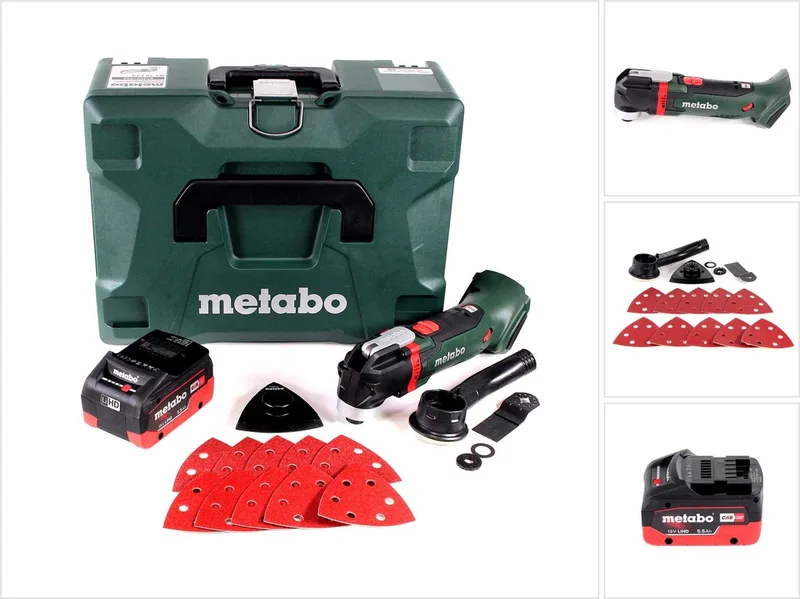 MT 18 LTX snoerloze multitool 18V ( 613021840 ) OIS/Starlock-compatibel + 1x oplaadbare accu 5,5Ah + koffer - zonder oplader van Metabo – productafbeelding