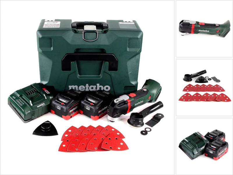 MT 18 LTX snoerloze multitool 18V ( 613021840 ) OIS/Starlock-compatibel + 2x accu 5,5Ah + lader + koffer von Metabo – Produktbild