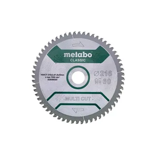 Multi Cut Classic - Cirkelzaagblad - 216mm - 60 Tanden - FZ/TZ Geometrie de Metabo – image du produit 2 sur 2