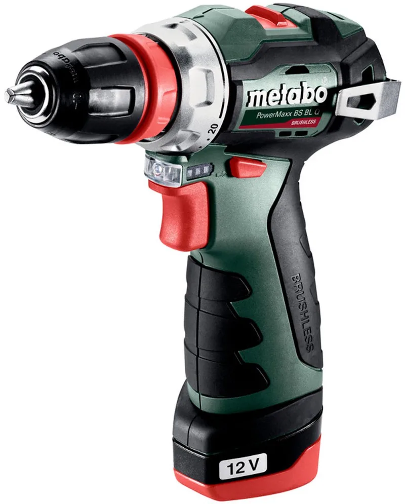 PowerMaxx BS BL Q (601749500) Accu-boorschroefmachine 12V 2x2Ah Li-Ion; Lader LC 40; Kunststof koffer von Metabo – Produktbild