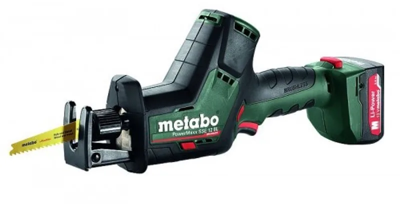 POWERMAXX SSE 12 BL Accu-reciprozaag 602322500 Incl. 2 accus, Incl. koffer 12 V 2.0 Ah fra Metabo – produktbillede